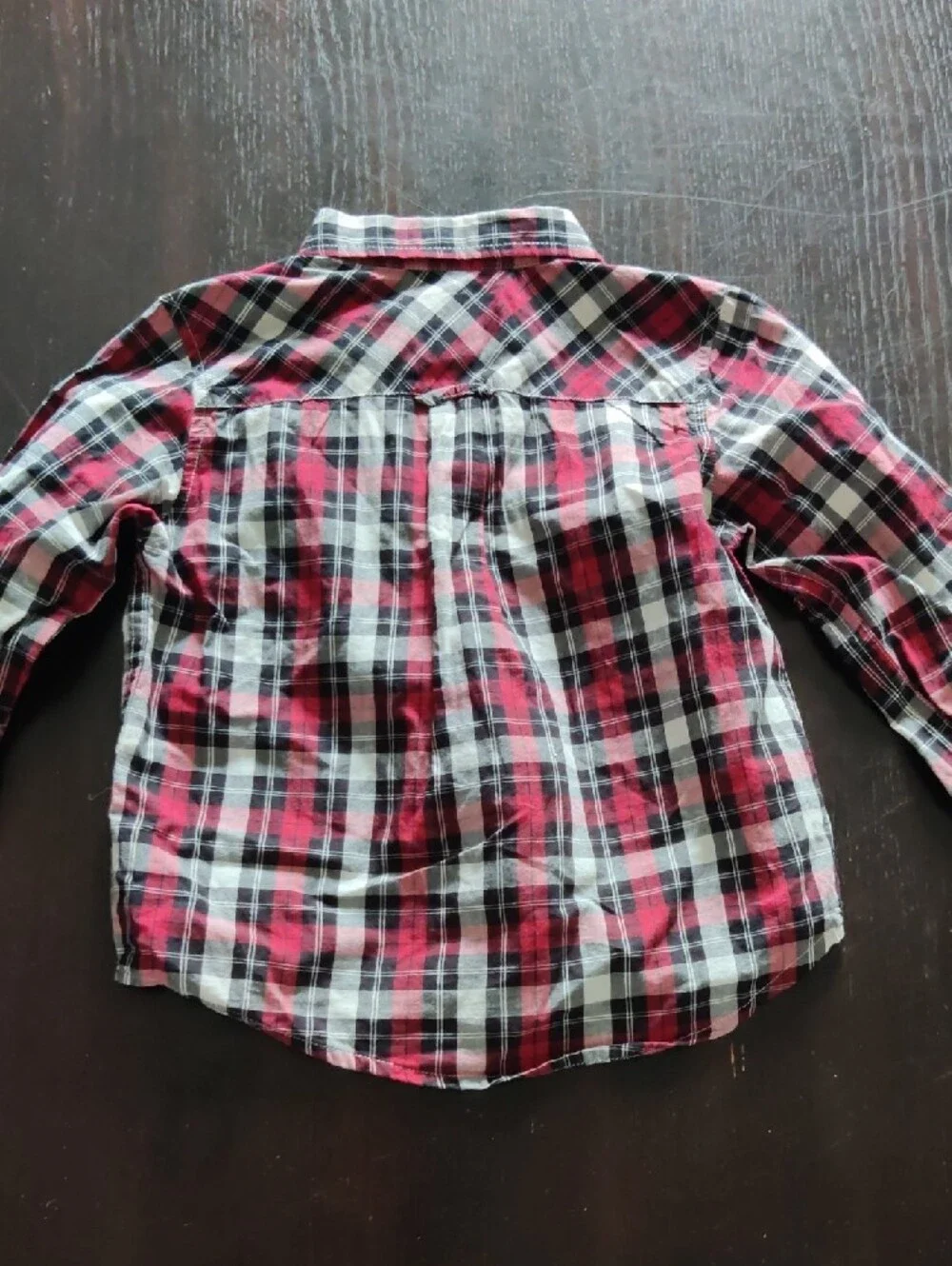 The Children's Place Red Black White Plaid Button-Down Shirt